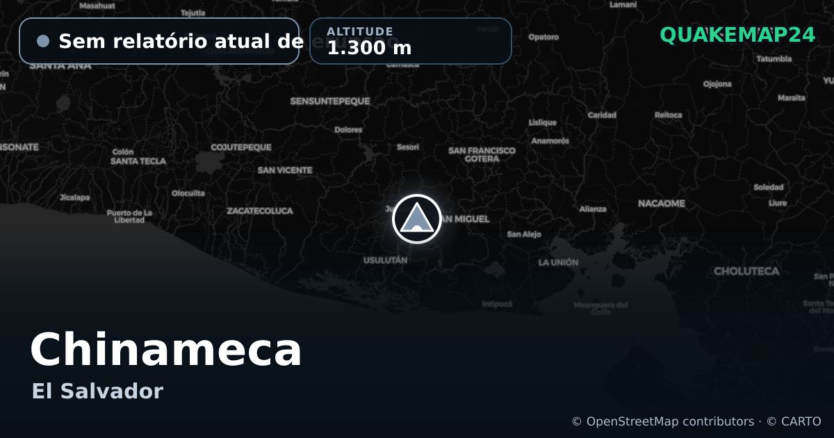 Chinameca · Sem relatório atual de erupção · 1.300 m