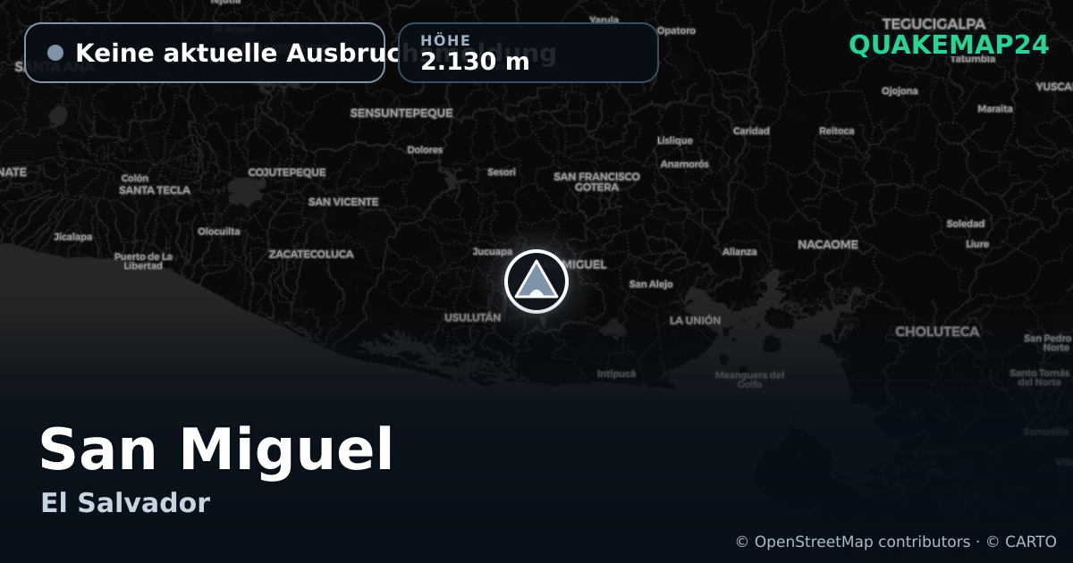 San Miguel · Keine aktuelle Ausbruchsmeldung · 2.130 m
