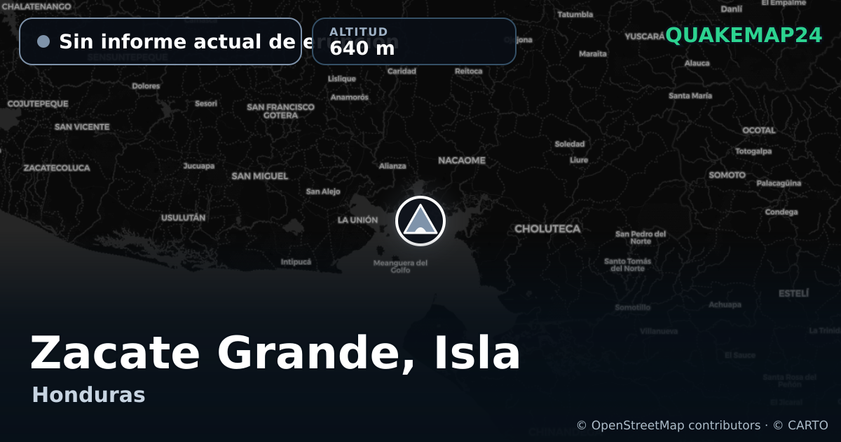 Zacate Grande, Isla · Sin informe actual de erupción · 640 m