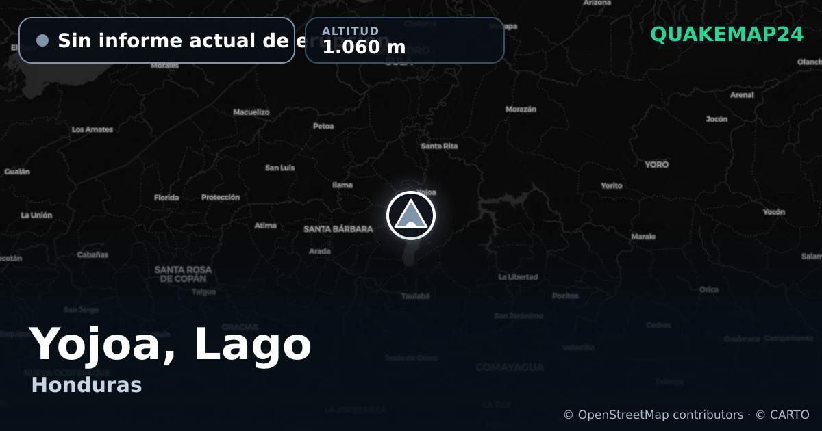 Yojoa, Lago · Sin informe actual de erupción · 1.060 m