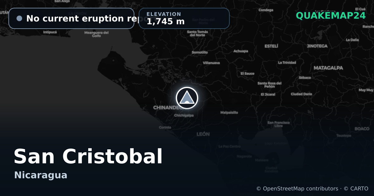San Cristobal · No current eruption report · 1,745 m