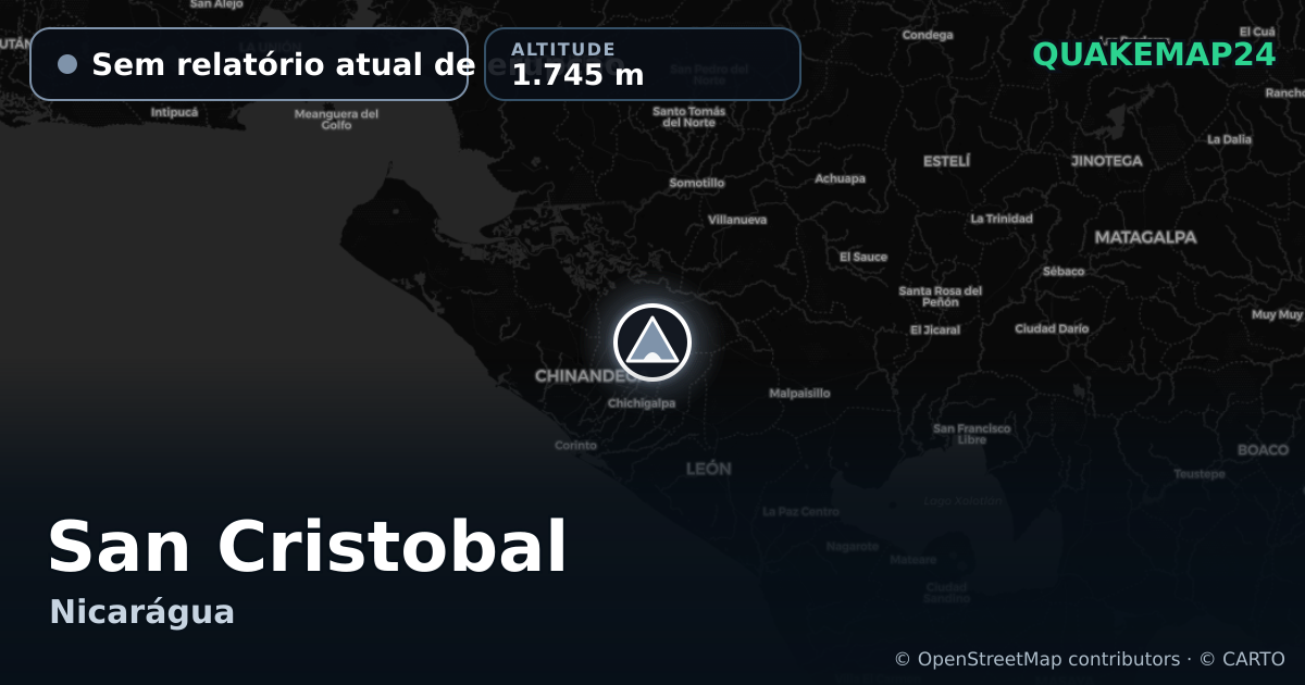 San Cristobal · Sem relatório atual de erupção · 1.745 m
