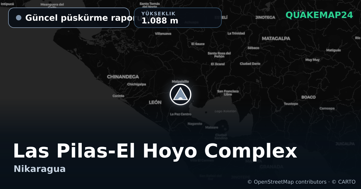 Las Pilas-El Hoyo Complex · Güncel püskürme raporu yok · 1.088 m