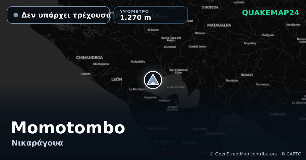 Momotombo · Δεν υπάρχει τρέχουσα αναφορά έκρηξης · 1.270 m