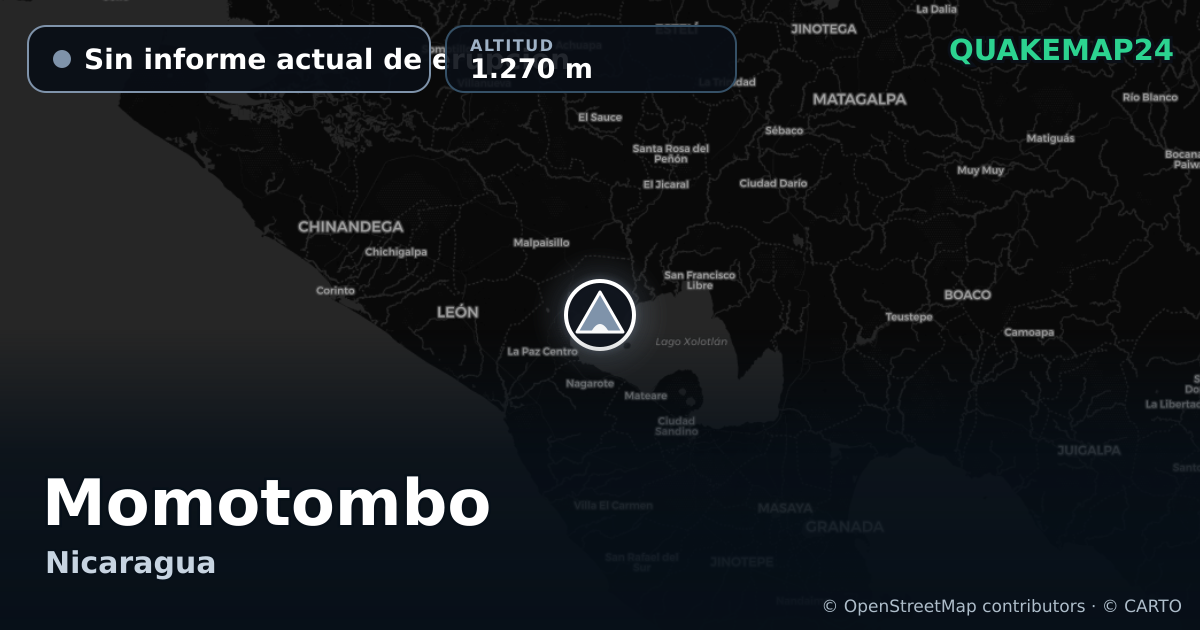 Momotombo · Sin informe actual de erupción · 1.270 m