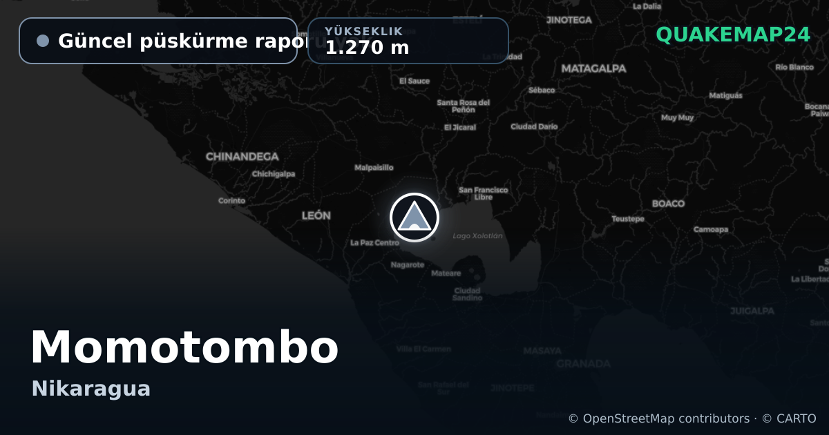 Momotombo · Güncel püskürme raporu yok · 1.270 m