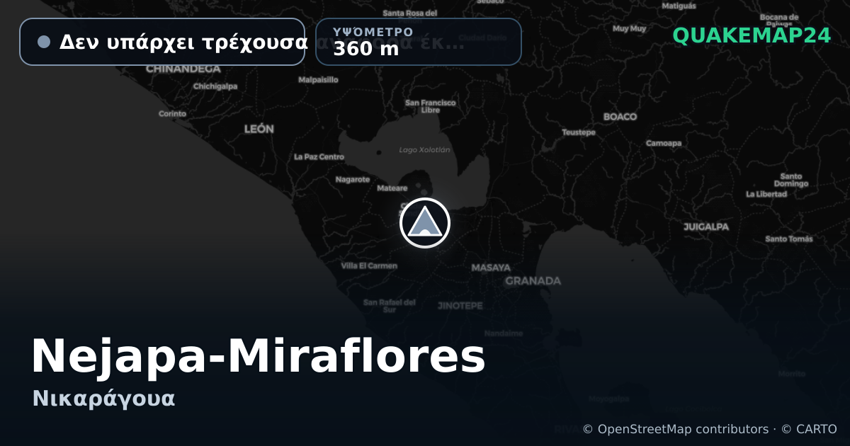 Nejapa-Miraflores · Δεν υπάρχει τρέχουσα αναφορά έκρηξης · 360 m