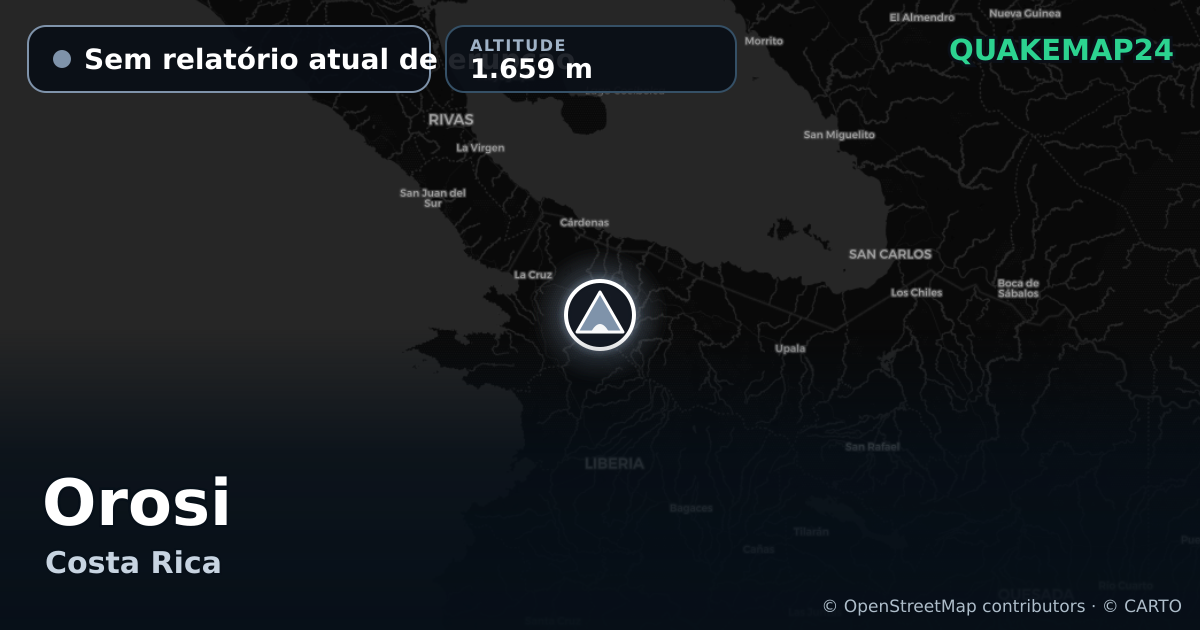 Orosi · Sem relatório atual de erupção · 1.659 m