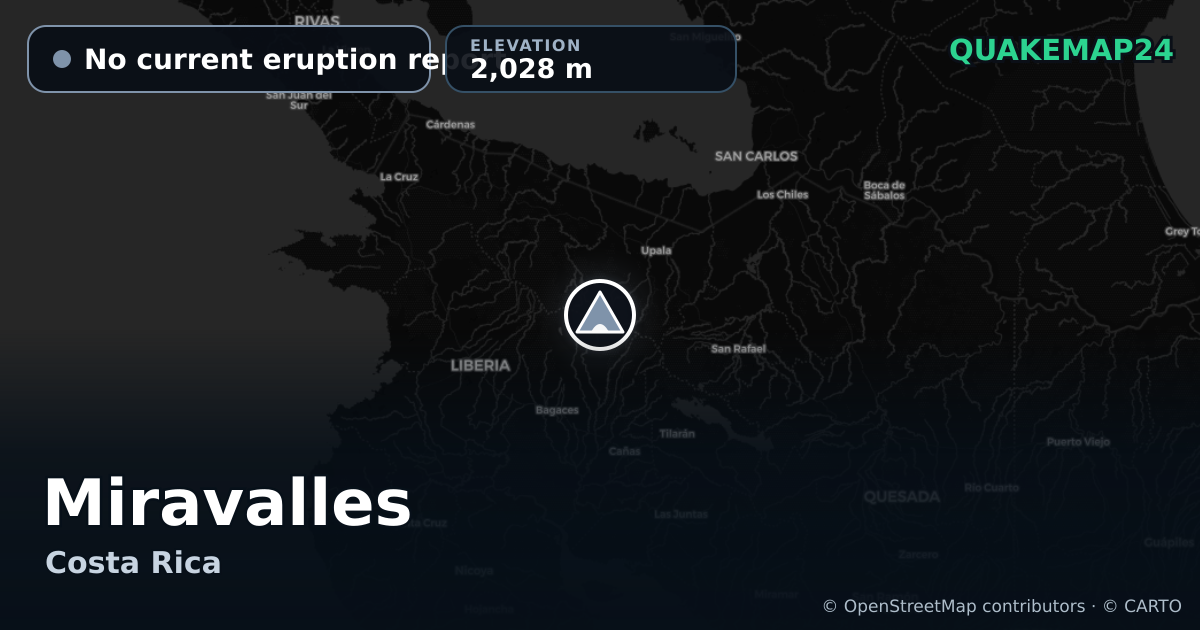 Miravalles · No current eruption report · 2,028 m