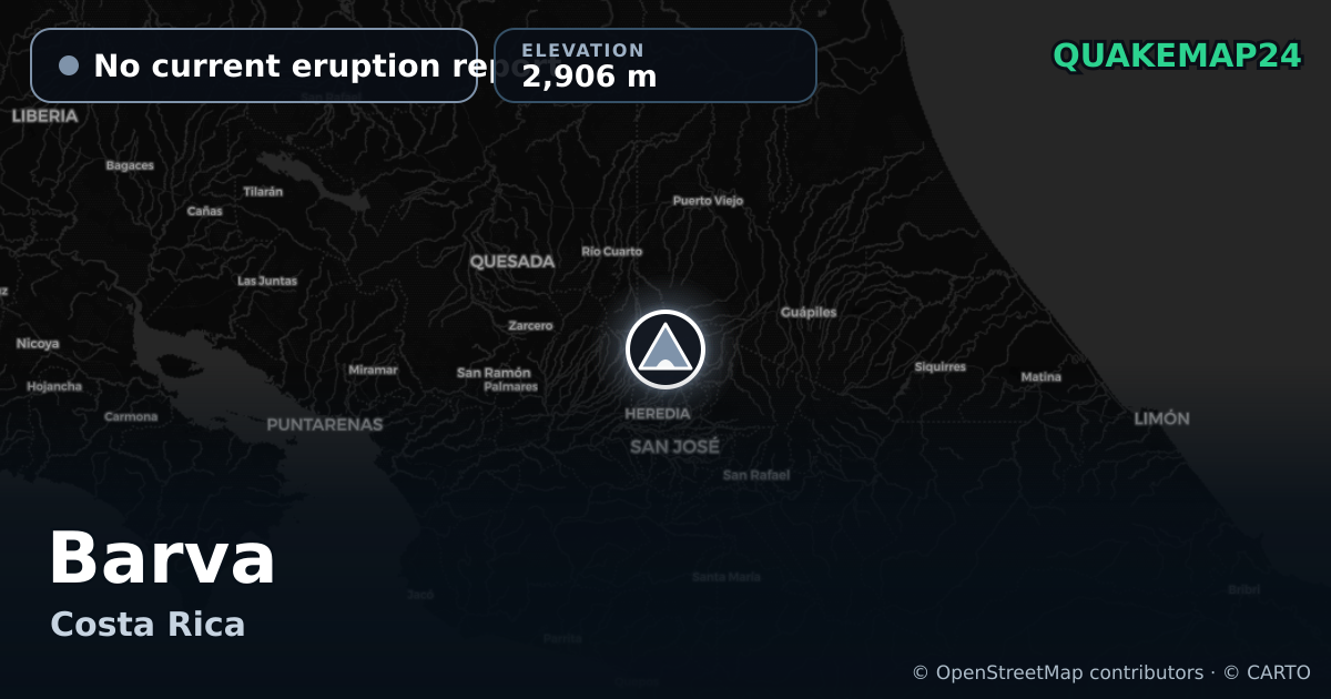 Barva · No current eruption report · 2,906 m