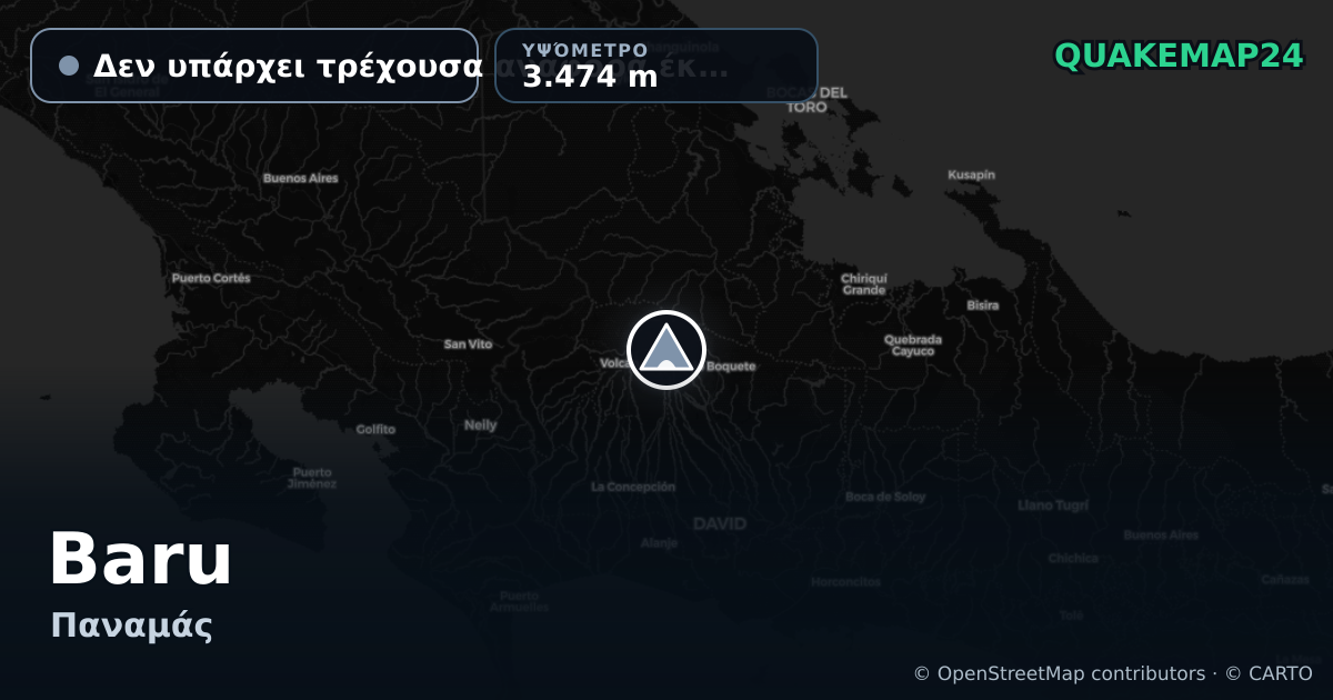 Baru · Δεν υπάρχει τρέχουσα αναφορά έκρηξης · 3.474 m