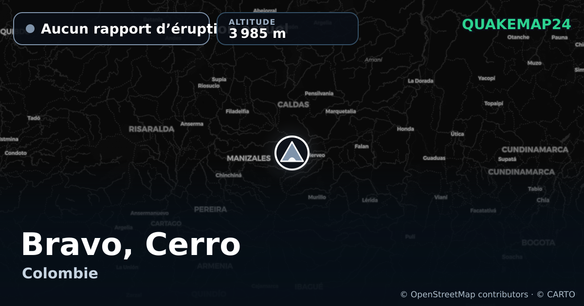 Bravo, Cerro · Aucun rapport d’éruption actuel · 3 985 m