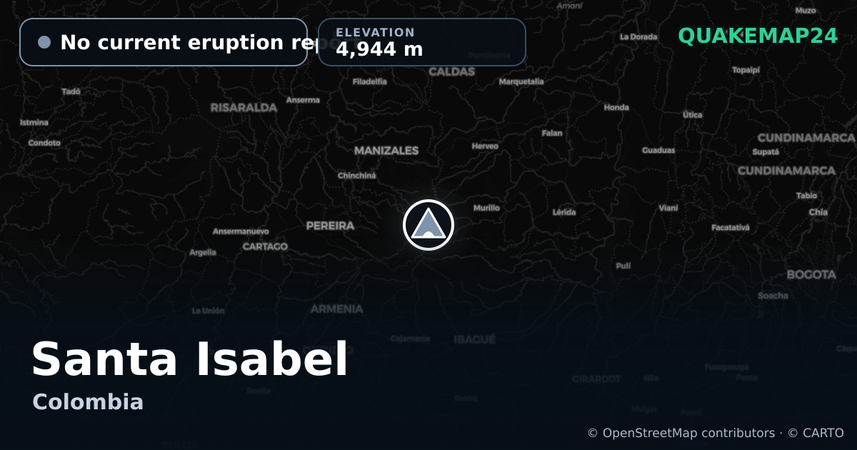 Santa Isabel · No current eruption report · 4,944 m
