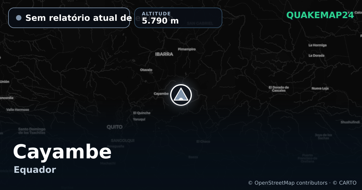 Cayambe · Sem relatório atual de erupção · 5.790 m