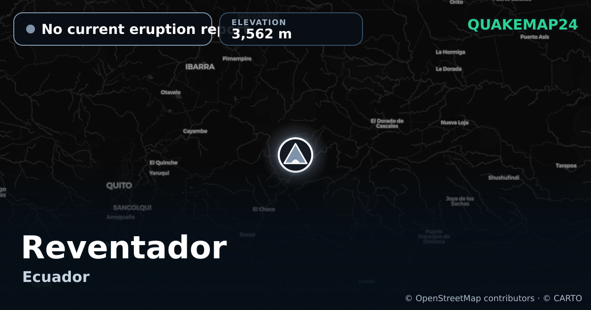 Reventador · No current eruption report · 3,562 m