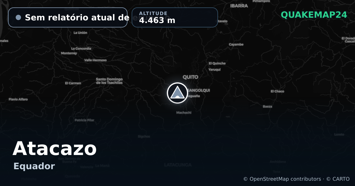Atacazo · Sem relatório atual de erupção · 4.463 m