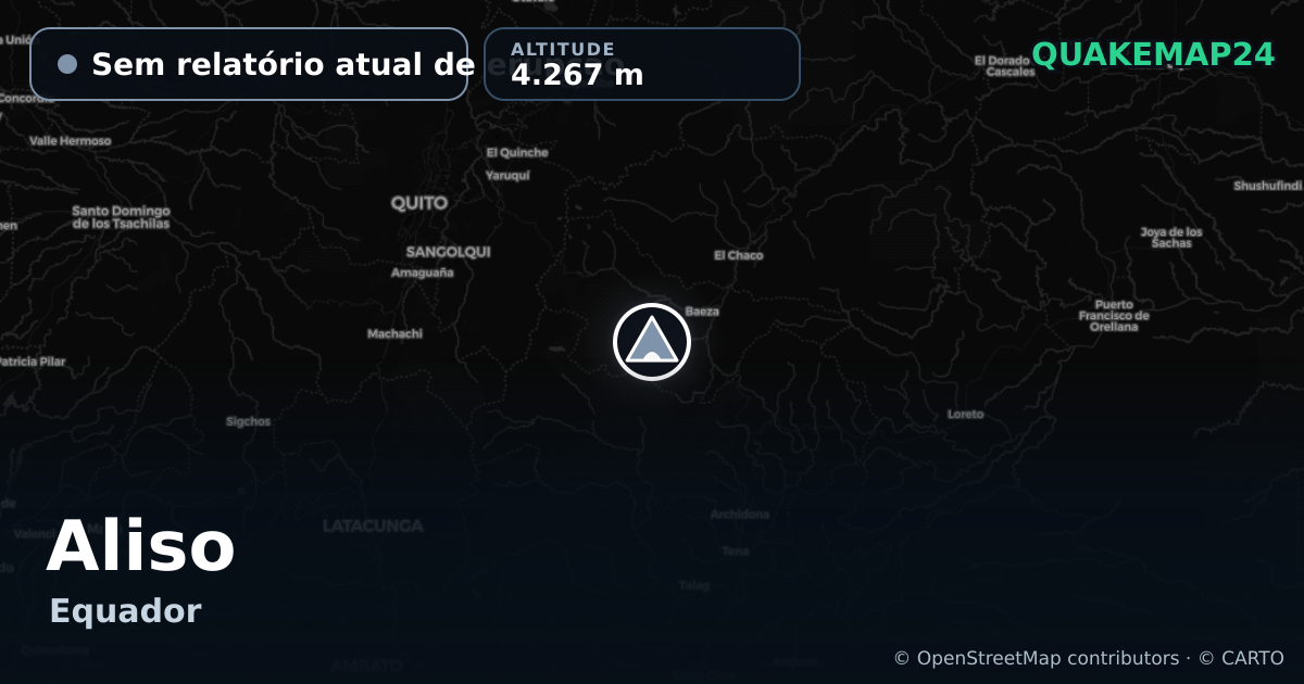 Aliso · Sem relatório atual de erupção · 4.267 m