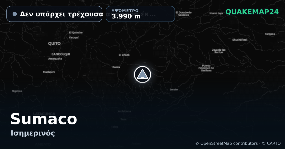 Sumaco · Δεν υπάρχει τρέχουσα αναφορά έκρηξης · 3.990 m