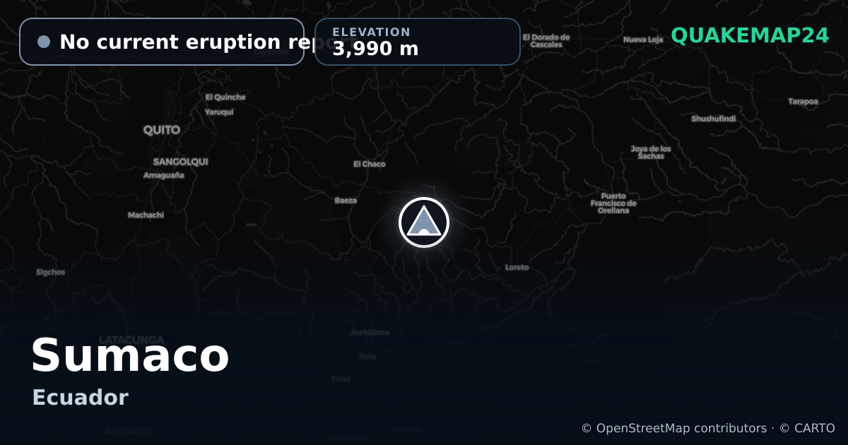 Sumaco · No current eruption report · 3,990 m