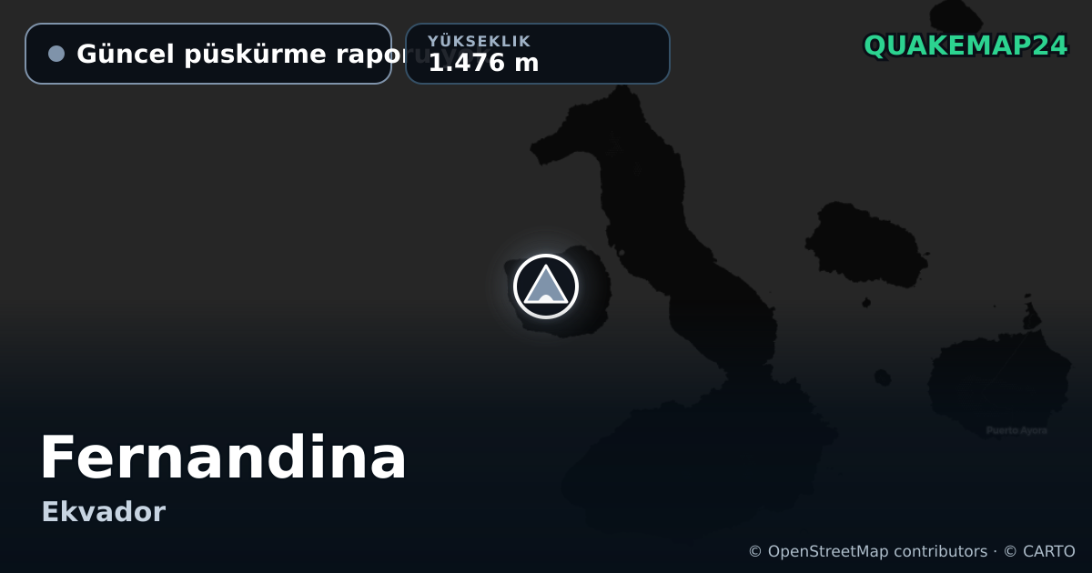 Fernandina · Güncel püskürme raporu yok · 1.476 m