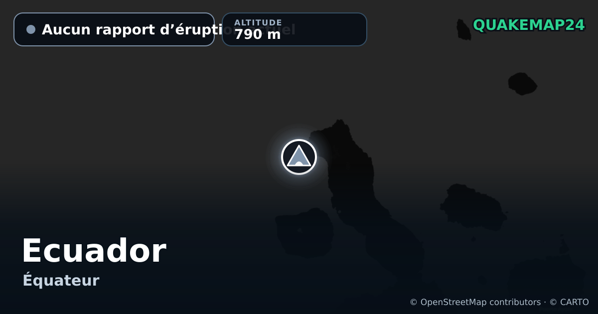 Ecuador · Aucun rapport d’éruption actuel · 790 m