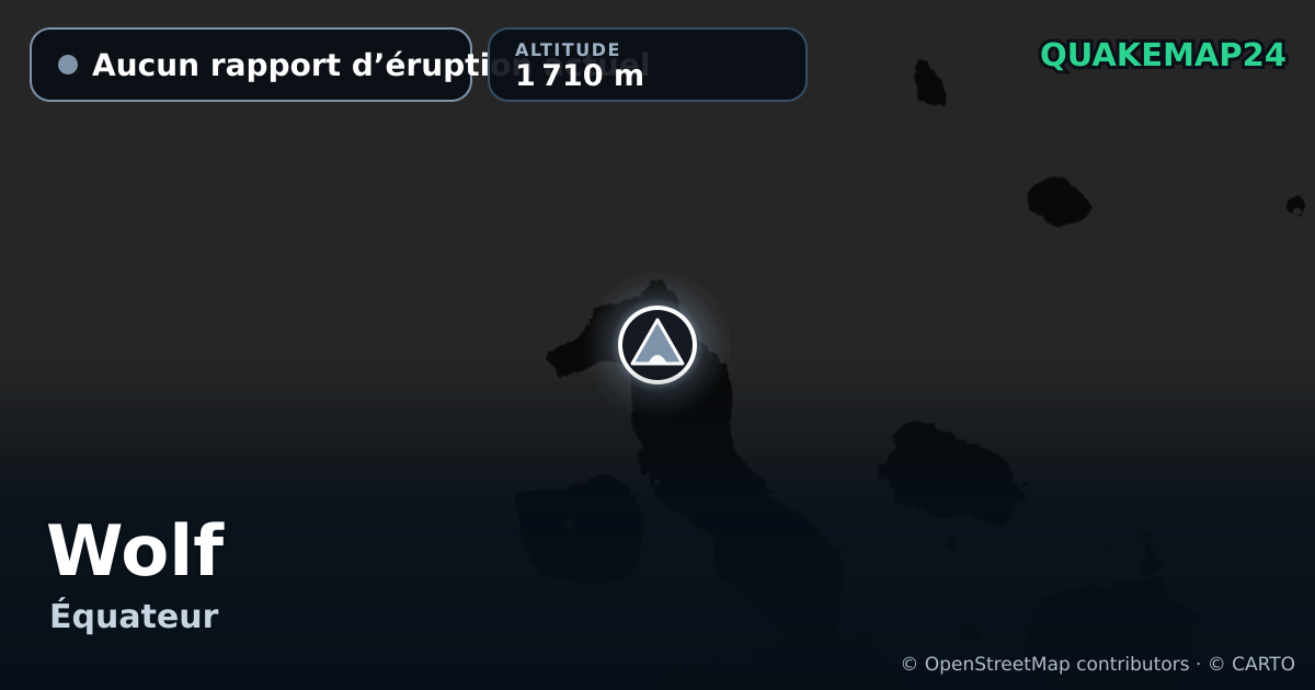 Wolf · Aucun rapport d’éruption actuel · 1 710 m