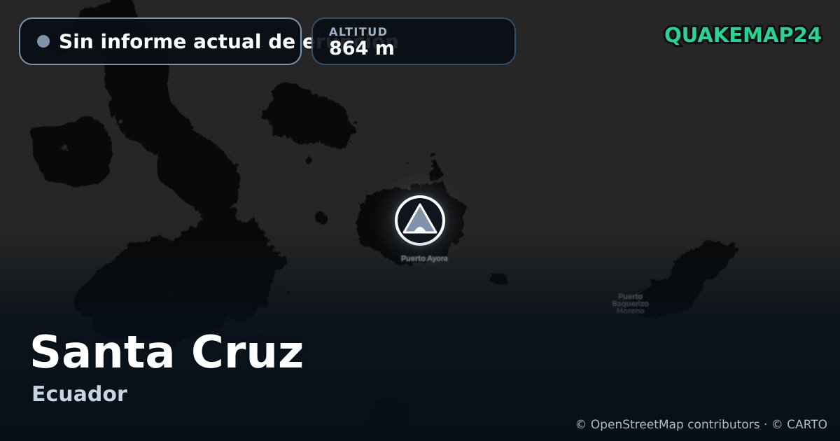 Santa Cruz · Sin informe actual de erupción · 864 m