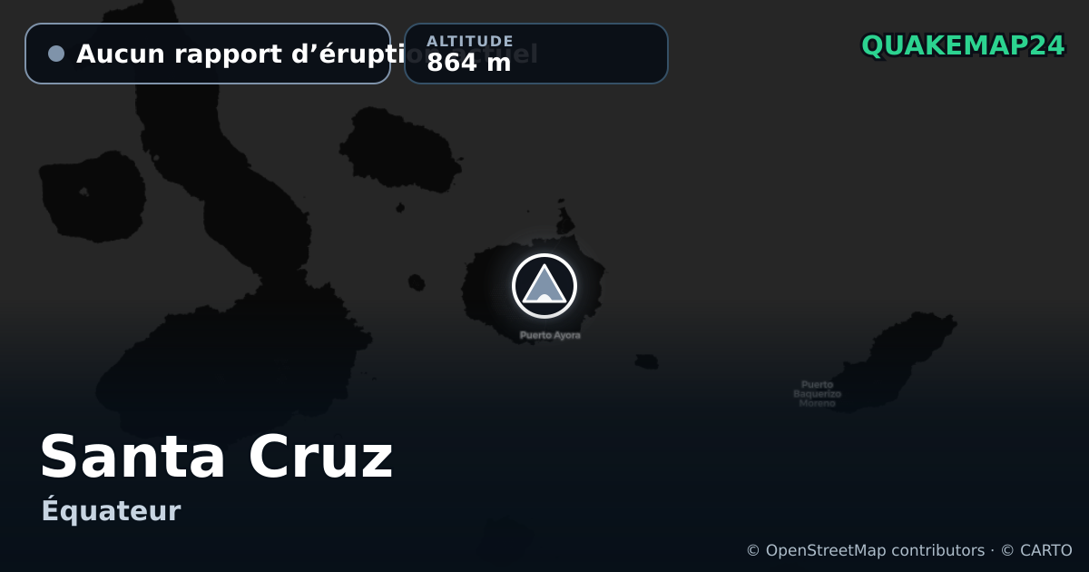 Santa Cruz · Aucun rapport d’éruption actuel · 864 m