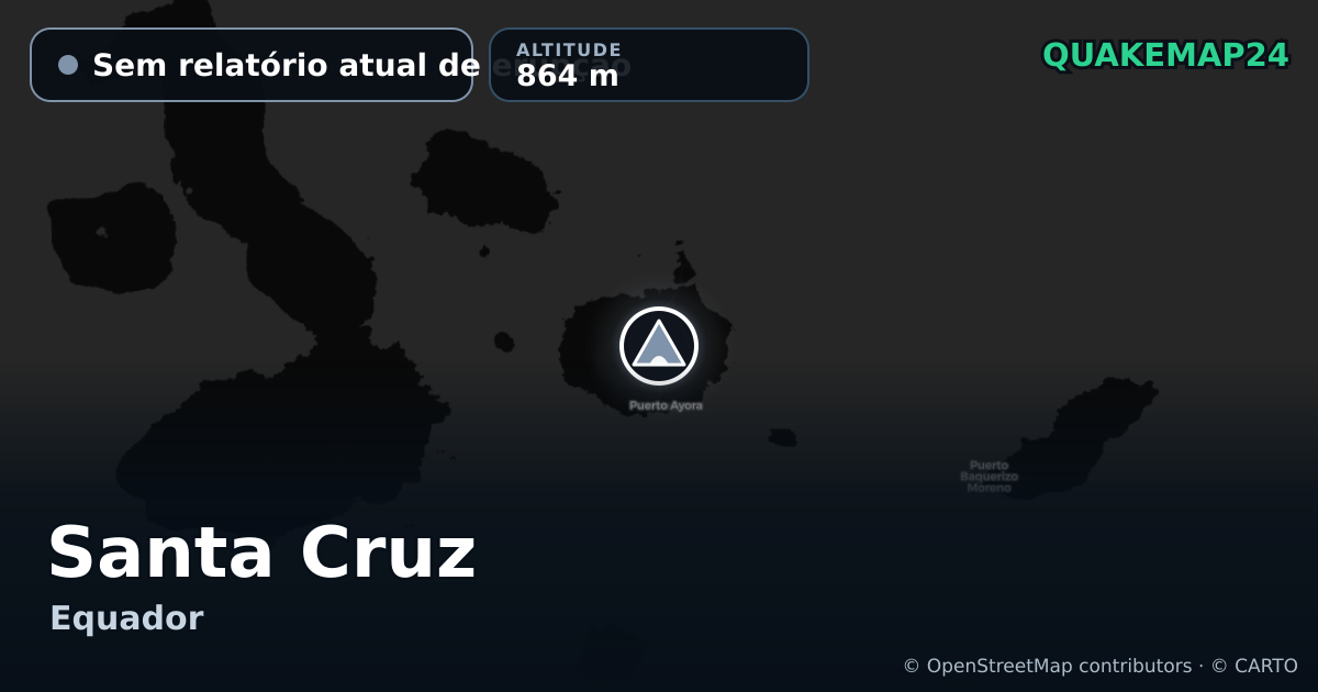 Santa Cruz · Sem relatório atual de erupção · 864 m