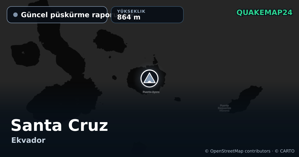 Santa Cruz · Güncel püskürme raporu yok · 864 m
