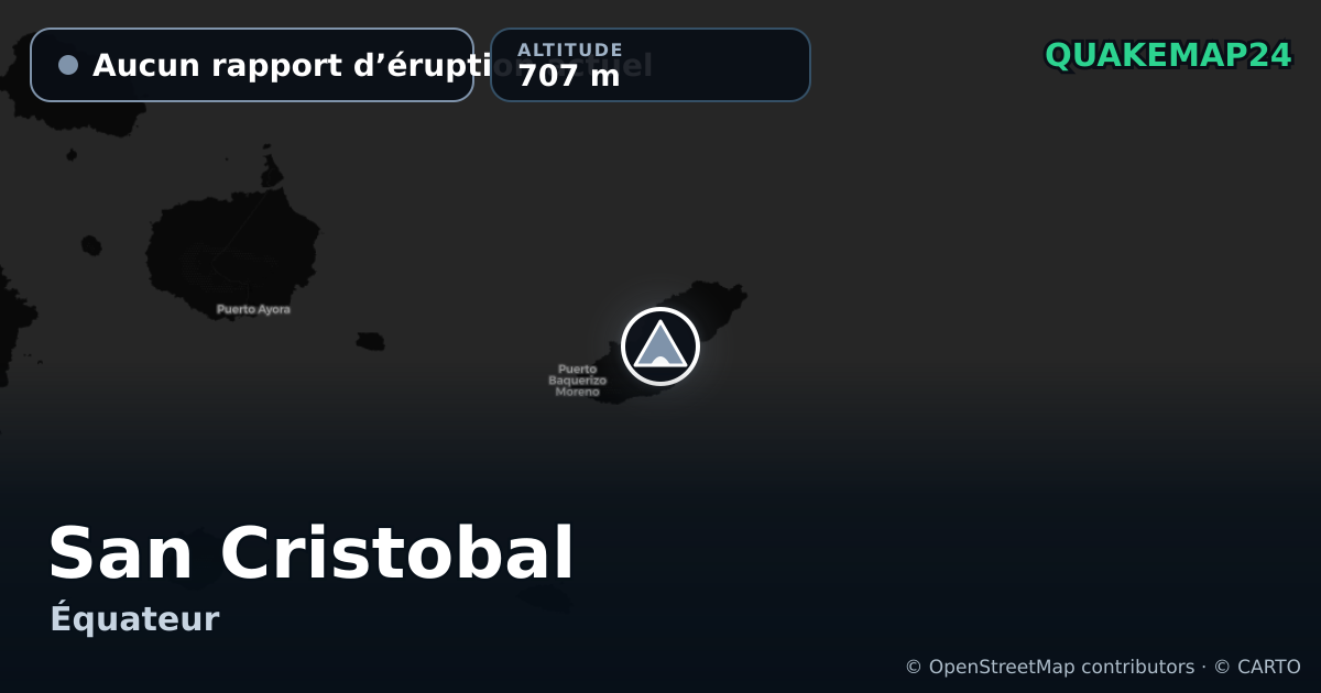 San Cristobal · Aucun rapport d’éruption actuel · 707 m