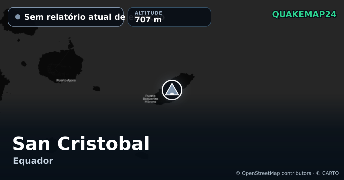 San Cristobal · Sem relatório atual de erupção · 707 m
