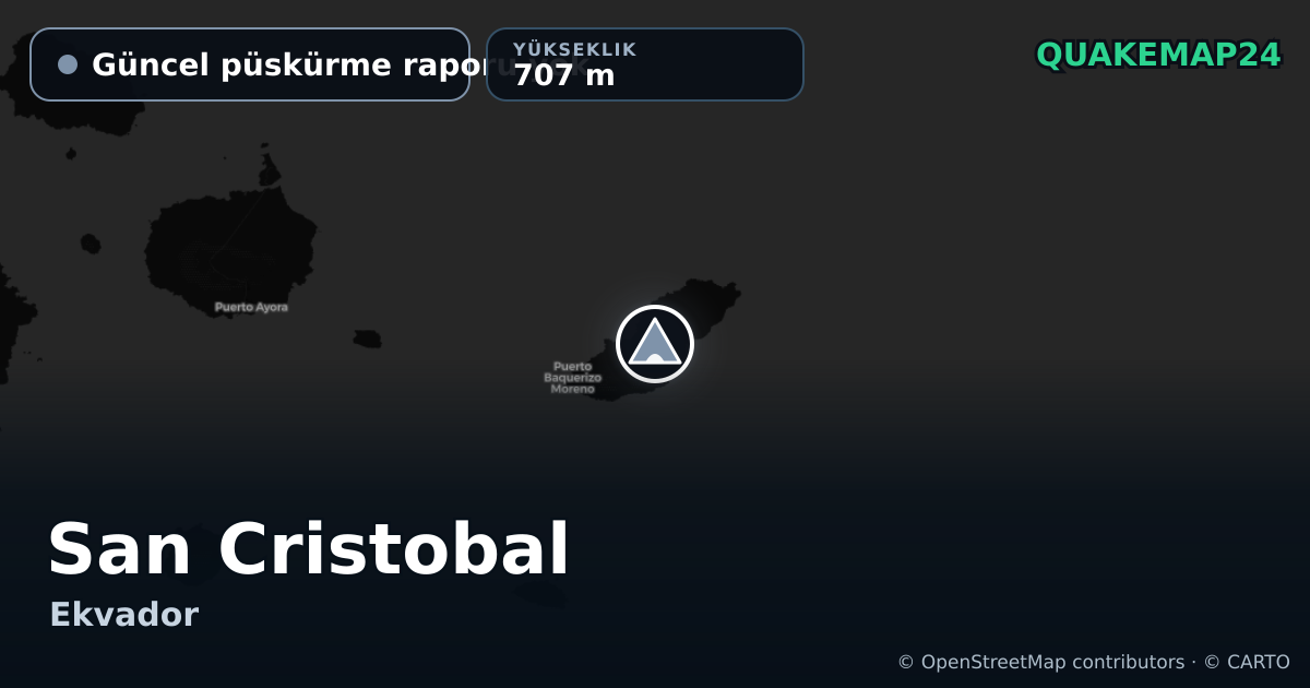 San Cristobal · Güncel püskürme raporu yok · 707 m