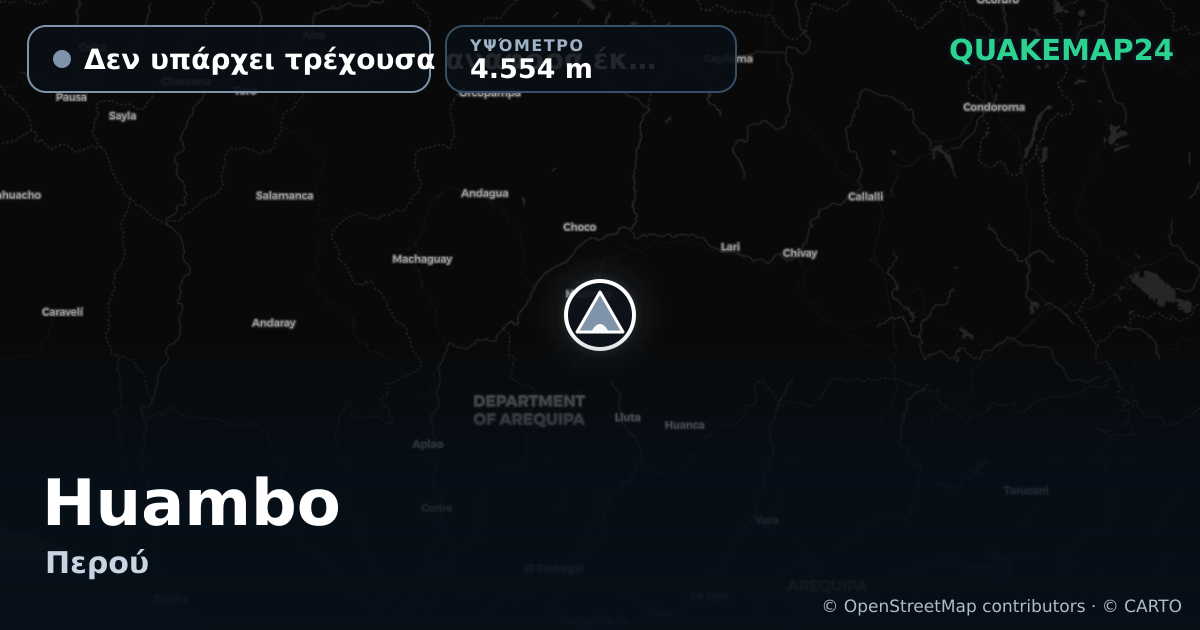 Huambo · Δεν υπάρχει τρέχουσα αναφορά έκρηξης · 4.554 m