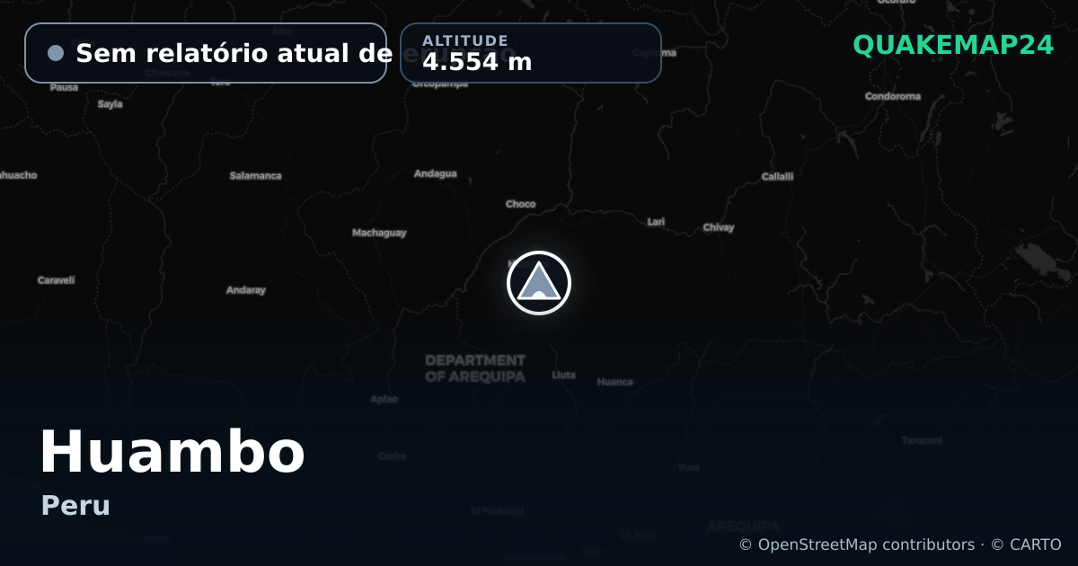 Huambo · Sem relatório atual de erupção · 4.554 m