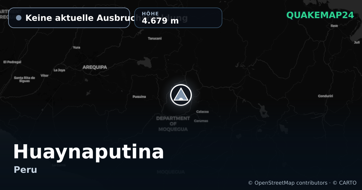 Huaynaputina · Keine aktuelle Ausbruchsmeldung · 4.679 m