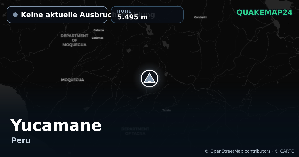 Yucamane · Keine aktuelle Ausbruchsmeldung · 5.495 m