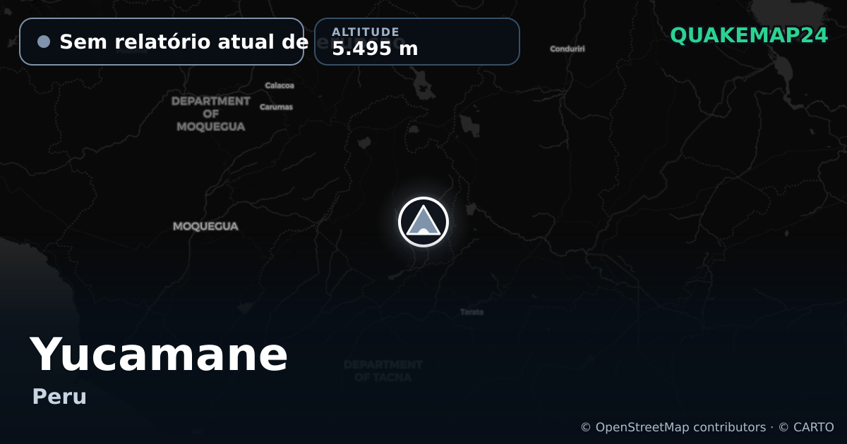 Yucamane · Sem relatório atual de erupção · 5.495 m