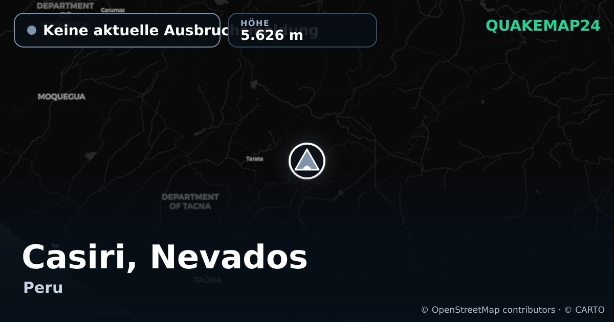 Casiri, Nevados · Keine aktuelle Ausbruchsmeldung · 5.626 m