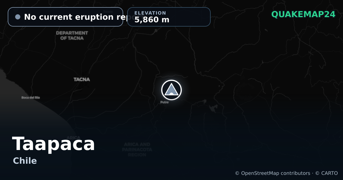Taapaca · No current eruption report · 5,860 m