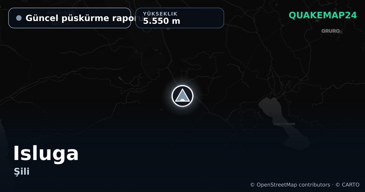 Isluga · Güncel püskürme raporu yok · 5.550 m