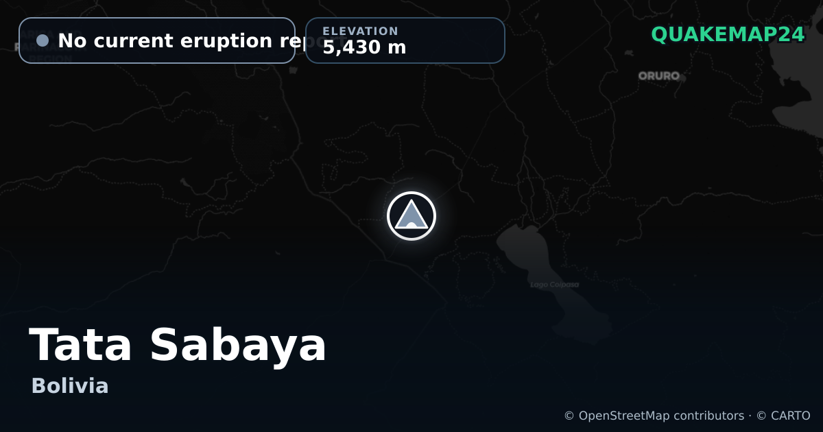 Tata Sabaya · No current eruption report · 5,430 m