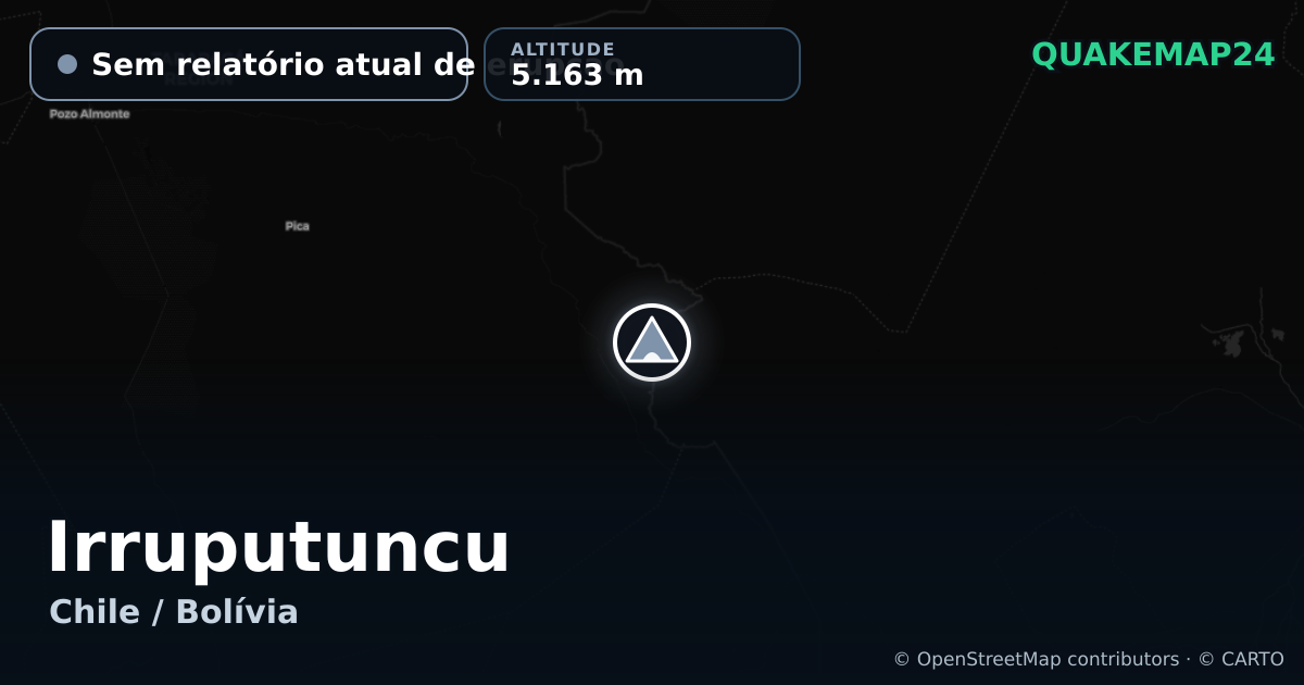 Irruputuncu · Sem relatório atual de erupção · 5.163 m