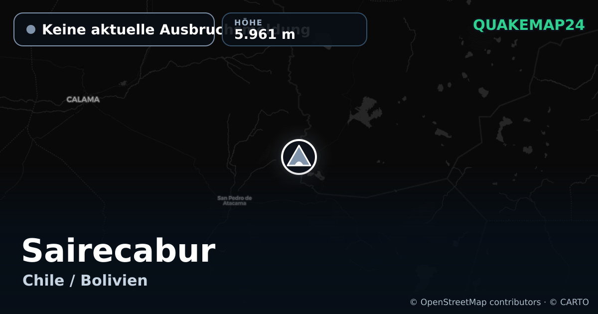 Sairecabur · Keine aktuelle Ausbruchsmeldung · 5.961 m