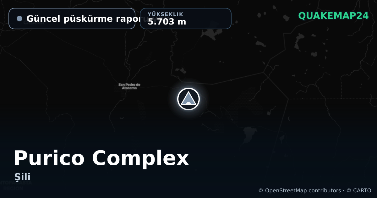 Purico Complex · Güncel püskürme raporu yok · 5.703 m