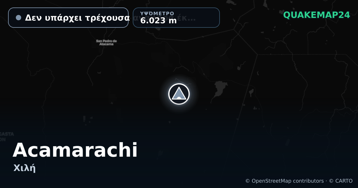 Acamarachi · Δεν υπάρχει τρέχουσα αναφορά έκρηξης · 6.023 m