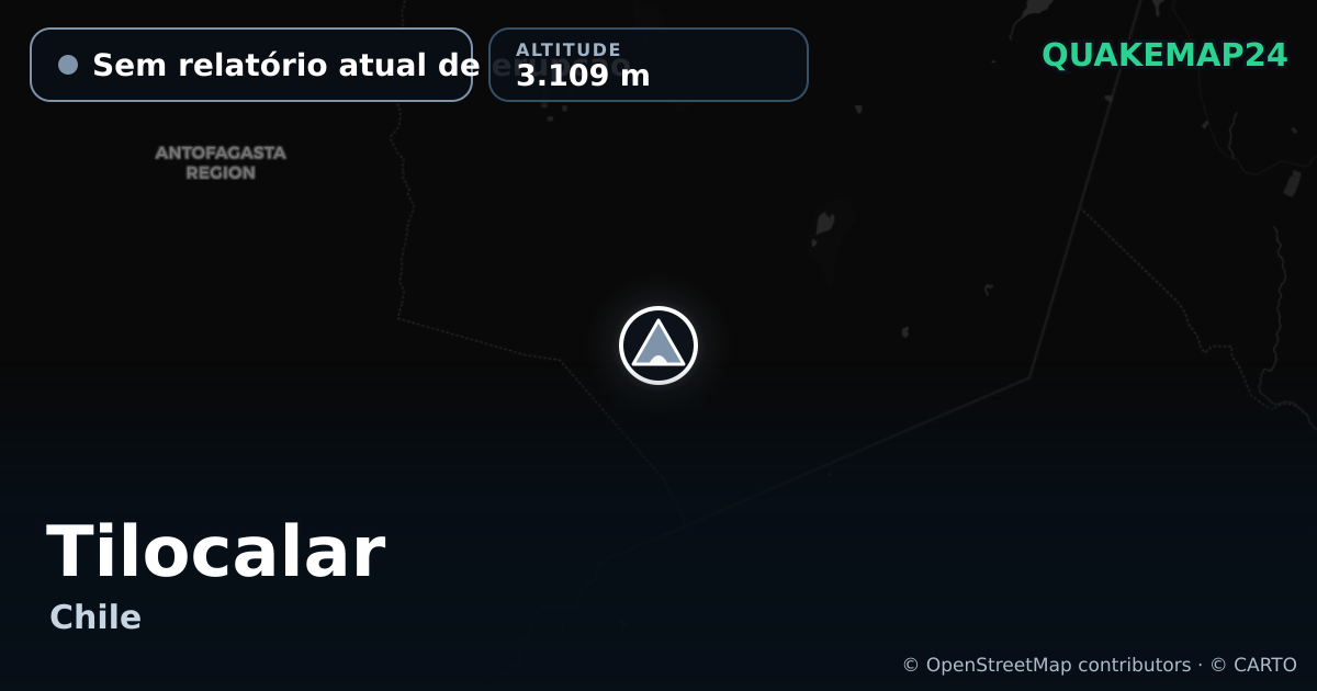 Tilocalar · Sem relatório atual de erupção · 3.109 m