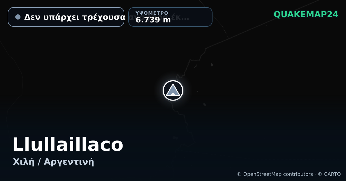 Llullaillaco · Δεν υπάρχει τρέχουσα αναφορά έκρηξης · 6.739 m