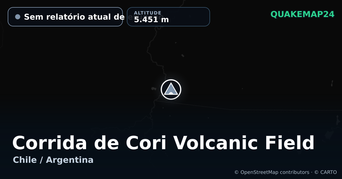 Corrida de Cori Volcanic Field · Sem relatório atual de erupção · 5.451 m