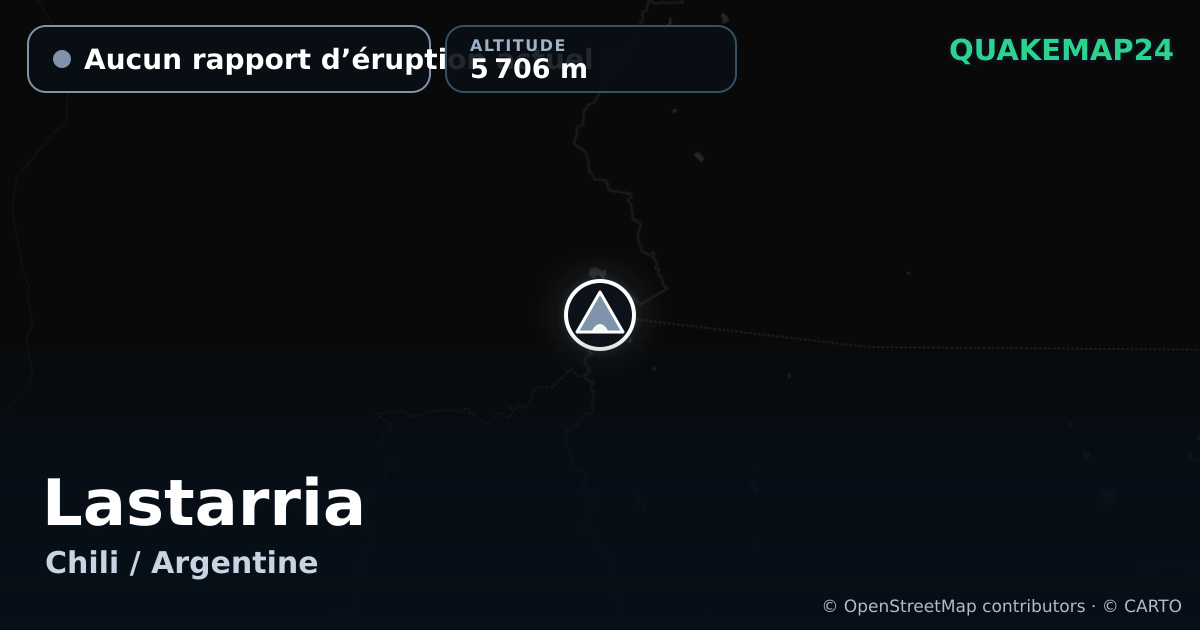 Lastarria · Aucun rapport d’éruption actuel · 5 706 m